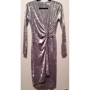 Beautiful Velvet V Neck Dress